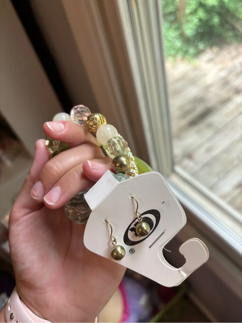 Bundle of bracelets + one set of matching earrings